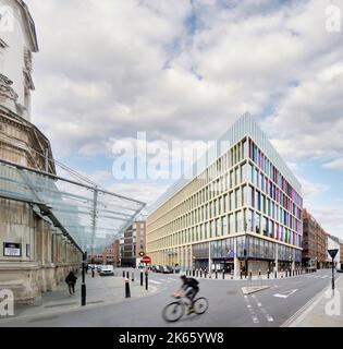 Londres, Angleterre, Royaume-Uni - Kaléidoscope TIKTOK HQ bâtiment par PLP Architecture Banque D'Images