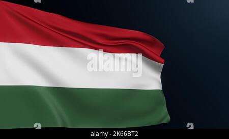 la hongrie affiche le symbole tricolore national de budapest Banque D'Images