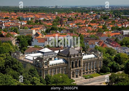 Vue sur le Landesmuseum Hannover depuis la tour de l'hôtel de ville, Allemagne, Basse-Saxe, Hanovre Banque D'Images