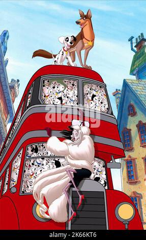 PATCH, THUNDERBOLT, CRUELLA DE VIL, chiots, 101 DALMATIANS II : PATCH'S LONDON ADVENTURE, 2003 Banque D'Images