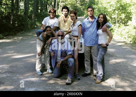 EMMANUELLE CHRIQUI, KEVIN ZEGERS, Stan Winston, JEREMY SISTO, LINDY BOOTH, DESMOND HARRINGTON, Eliza Dushku, mauvais virage, 2003 Banque D'Images