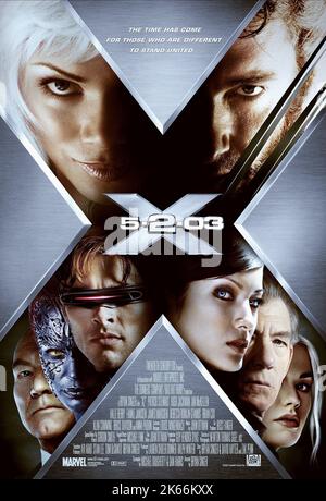 HALLE BERRY, Hugh Jackman, Patrick Stewart, James Marsden, KELLY HU, IAN MCKELLEN, Anna Paquin, X-MEN 2, 2003 Banque D'Images