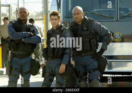 SAMUEL L. JACKSON, Colin Farrell, LL Cool J, S.W.A.T., 2003 Banque D'Images