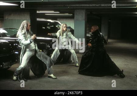 NEIL RAYMENT, Adrian Rayment, Laurence Fishburne, The Matrix Reloaded, 2003 Banque D'Images