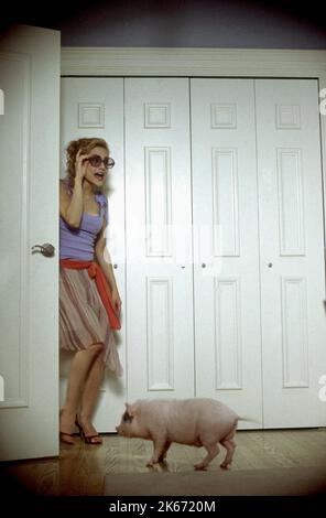 BRITTANY MURPHY AVEC PIG, UPTOWN GIRLS, 2003 Banque D'Images