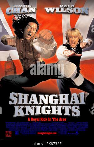 JACKIE CHAN, Owen Wilson, l'AFFICHE DE SHANGHAI Knights, 2003 Banque D'Images