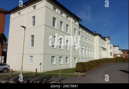 L'impressionnant Crescent anciennement le premier asile du comté de Gloucestershire et puis Horton Road Hospital qui a été converti en appartements en 2005 Glo Banque D'Images