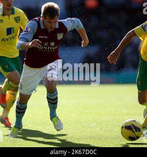 27th octobre 2012 - Barclays Premier League - Aston Villa vs Norwich City - Marc Albrighton de Aston Villa. - Photo: Paul Roberts / Pathos. Banque D'Images