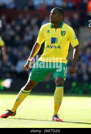 27th octobre 2012 - Barclays Premier League - Aston Villa vs Norwich City - Sébastien Bassong de Norwich City. - Photo: Paul Roberts / Pathos. Banque D'Images