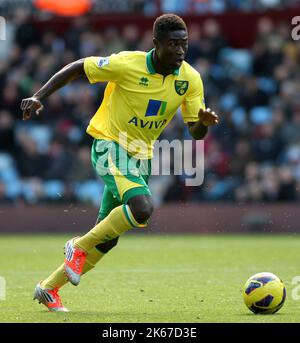 27th octobre 2012 - Barclays Premier League - Aston Villa vs Norwich City - Marc Tierney of Norwich City. - Photo: Paul Roberts / Pathos. Banque D'Images