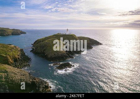 Phare de Strumble Head, pays de Galles, Royaume-Uni Banque D'Images