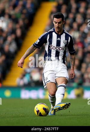 17th novembre 2012 - Barclays Premier League - West Bromwich Albion vs. Chelsea. Liam Ridgewell de West Bromwich Albion. Photo: Paul Roberts / Pathos. Banque D'Images