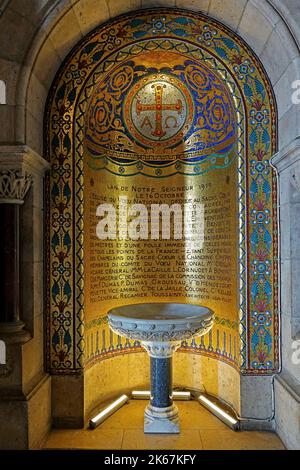 France Paris, quartier de Montmartre dans the18th arrondissement, vue intérieure de la Basilique du Sacré-coeur aka Basilique du Sacré-coeur de Paris pH Banque D'Images