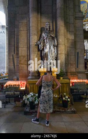 France Paris, quartier de Montmartre dans the18th arrondissement, vue intérieure de la Basilique du Sacré-coeur aka Basilique du Sacré-coeur de Paris pH Banque D'Images