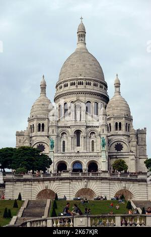 France Paris, quartier de Montmartre dans le the18th arrondissement, Basilique du Sacré-cœur photo © Fabio Mazzarella/Sintesi/Alamy stock photo Banque D'Images