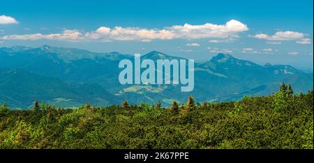 Partie orientale des montagnes de Mala Fatra entre Chleb et Maly Rozsutec colline de Velky Choc dans les montagnes de Chocske vrchy en Slovaquie Banque D'Images