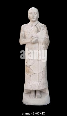 Statue de Gudea au Musée de l'Orient antique, Istanbul. Banque D'Images