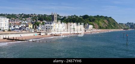 Plage et front de mer de Teignmouth, South Devon Banque D'Images