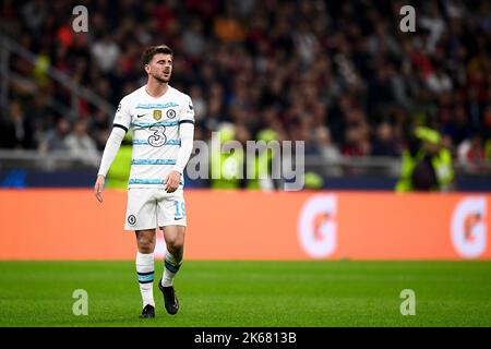 Milan, Italie. 11 octobre 2022. Le Mason Mount of Chelsea FC semble abattu lors du match de football de la Ligue des champions de l'UEFA AC Milan et du Chelsea FC. Credit: Nicolò Campo/Alay Live News Banque D'Images