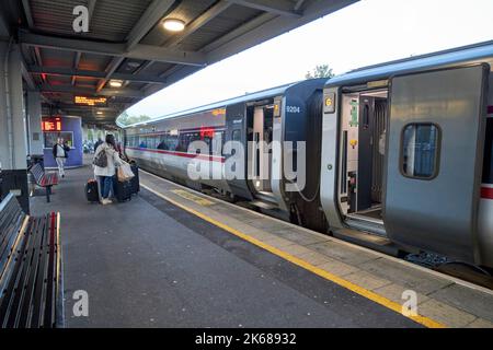 enterprise belfast service de train dublin à la gare de lanyon place belfast dublin république d'irlande Banque D'Images