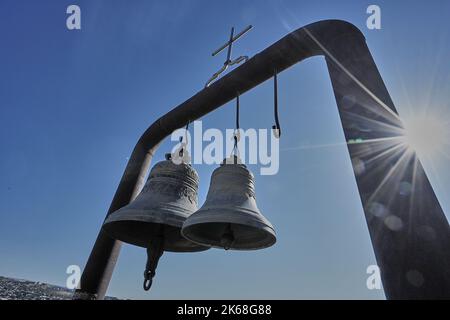 Glockenturm der St. Nikolaus Kirche auf der Mauer der Narikala Festung, Nariqala Festung, Tiflis, Georgi Banque D'Images