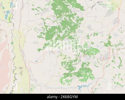 Ajlun, province de Jordanie. Ouvrez la carte des rues Banque D'Images