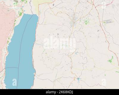 Madaba, province de Jordanie. Ouvrez la carte des rues Banque D'Images