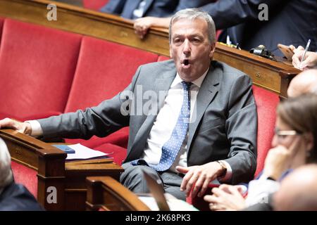 Le député Philippe Vigier assiste à une session de questions au Gouvernement à l'Assemblée nationale française, sur 11 octobre 2022 à Paris, France. Photo de David Niviere/ABACAPRESS.COM Banque D'Images