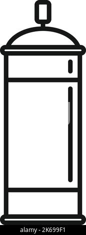 Vecteur de contour de l'icône de déchets de pulvérisation. Corbeille. Déchets métalliques Illustration de Vecteur