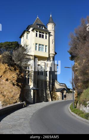 Biarritz, France - 15 janvier 2022 : Villa Belza, Port Vieux, Biarritz Banque D'Images