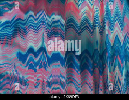 couleur digital noise glitch art rose bleu artefacts Banque D'Images