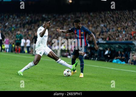 Barcelone, Espagne, 12, octobre 2022. Espagne-football-Champions League FC Barcelone / Inter Milan. Crédit : Joan G/Alay Live News Banque D'Images