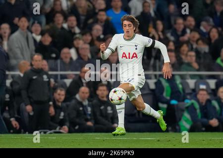 White Hart Lane, Royaume-Uni. 12th octobre 2022. Bryan Gil (11) de Tottenham Hotspur lors du match de l'UEFA Champions League entre Tottenham Hotspur et Eintracht Frankfurt au stade Tottenham Hotspur, White Hart Lane, Angleterre, le 12 octobre 2022. Photo de David Horn. Crédit : Prime Media Images/Alamy Live News Banque D'Images