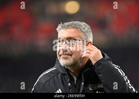 Stuttgart, Allemagne. 09th octobre 2022. Urs FISCHER (coach Union Berlin), image unique, motif unique coupé, portrait, portrait, portrait. Football 1st Bundesliga saison 2022/2023, 9th match, matchday09, VFB Stuttgart-1st Union Berlin on 9 octobre 2022, Mercedes Benz Arena Stuttgart ? Credit: dpa/Alay Live News Banque D'Images