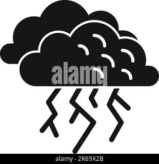 Icône Morning Storm vecteur simple. Pluie de nuages. Journée du ciel Illustration de Vecteur