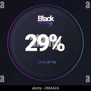 Remise de 29 % concept Illustration de Vecteur