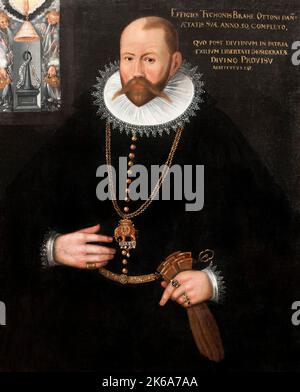 16th siècle d'art danois d'histoire de Tycho Brahe, un astronome renommé Banque D'Images