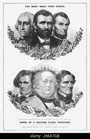 Affiche de campagne Ulysses S. Grant, 1872. Banque D'Images