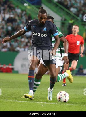 Lisbonne, Portugal. 12th octobre 2022. NunoTavares de l'Olympique de Marseille lors de la Ligue des champions de l'UEFA, match de football du Groupe D entre le Sporting CP et l'Olympique de Marseille sur 12 octobre 2022 au stade José Alvalade de Lisbonne, Portugal. Photo de Laurent Lairys/ABACAPRESS.COM crédit: Abaca Press/Alay Live News Banque D'Images