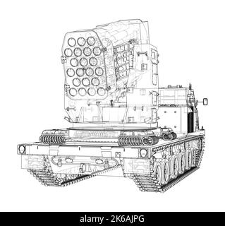 Système de missle de piste militaire. Vecteur Illustration de Vecteur