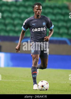 Lisbonne, Portugal. 12th octobre 2022. AISS Kabore de l'Olympique Marseille lors de la Ligue des Champions de l'UEFA, match de football du Groupe D entre le sportif CP et l'Olympique de Marseille sur 12 octobre 2022 au stade José Alvalade de Lisbonne, Portugal - photo Laurent Lairys / DPPI crédit: DPPI Media/Alamy Live News Banque D'Images