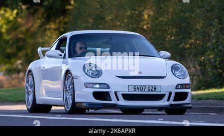 2007 voiture classique Porsche 911 blanche Banque D'Images