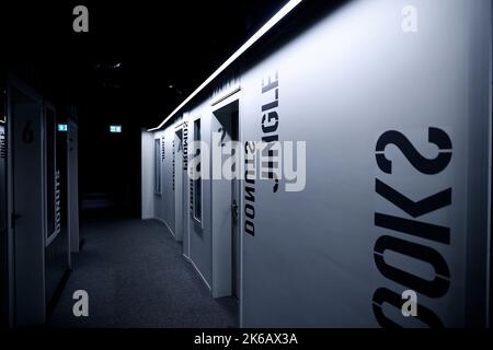 Berlin, Allemagne. 12th octobre 2022. Studios audio au RTL Audio Centre Berlin. Credit: Carsten Koall/dpa/Alay Live News Banque D'Images