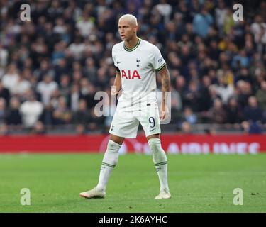 Richarlison de Tottenham Hotspur pendant le match de football de la Ligue des champions de l'UEFA entre Tottenham Hotspur et Eintracht Frankfurt à Tottenham H. Banque D'Images