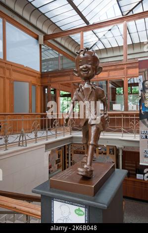 Statue de San Mao (caractère chinois créé par Zhang Leping en 1935), Musée d'art Comics, Bruxelles, Belgique Banque D'Images