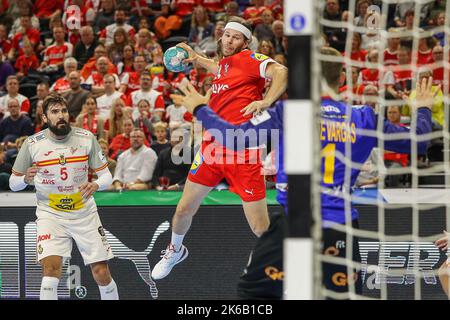 Copenhague, Danemark. 12th octobre 2022. Mikkel Hansen (24) du Danemark vu lors du match de handball de la coupe EHF entre le Danemark et l'Espagne à la Royal Arena de Copenhague. (Crédit photo : Gonzales photo/Alamy Live News Banque D'Images