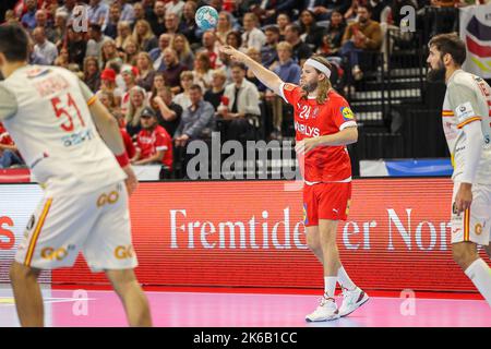 Copenhague, Danemark. 12th octobre 2022. Mikkel Hansen (24) du Danemark vu lors du match de handball de la coupe EHF entre le Danemark et l'Espagne à la Royal Arena de Copenhague. (Crédit photo : Gonzales photo/Alamy Live News Banque D'Images