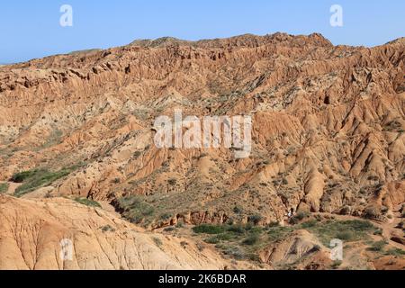 Skazka (conte de fées) Canyon, Tosor, Terskey Ala-Too Range, Tien Shan montagnes, région d'Issyk Kul, Kirghizistan, Asie centrale Banque D'Images