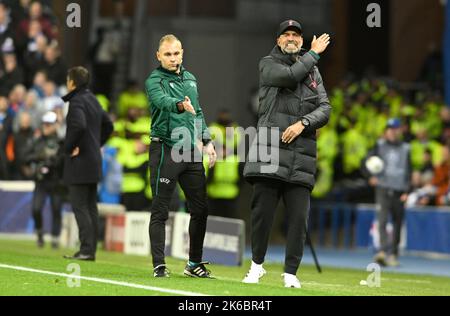 Glasgow, le 12th octobre 2022. Le Manager de Liverpool JŸrgen Klopp lors du match de la Ligue des champions de l'UEFA au stade Ibrox de Glasgow. Crédit photo à lire: Neil Hanna/Sportimage crédit: Sportimage/Alamy Live News Banque D'Images