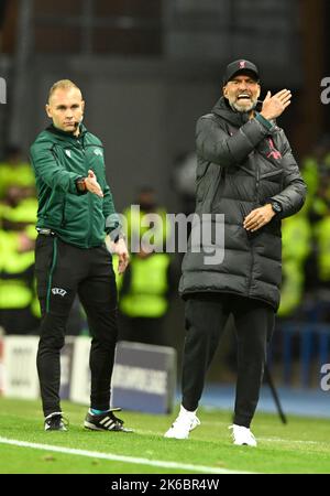 Glasgow, le 12th octobre 2022. Le Manager de Liverpool JŸrgen Klopp lors du match de la Ligue des champions de l'UEFA au stade Ibrox de Glasgow. Crédit photo à lire: Neil Hanna/Sportimage crédit: Sportimage/Alamy Live News Banque D'Images